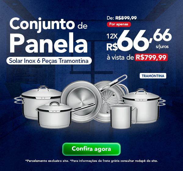 Conjunto De Panela Solar Inox 6 Pecas Tramontina